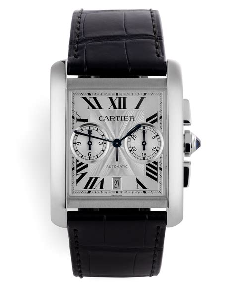 cartier tank chronograph watch|value of cartier tank watch.